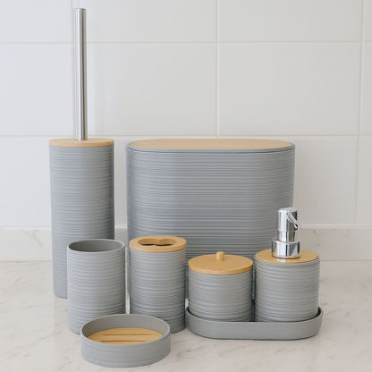 VILO BATHROOM SET 8 PIECES WITH BAMBOO