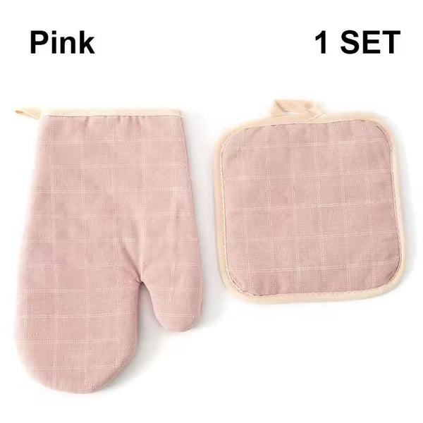 KITCHEN OVEN MITT & POT HOLDER SET 2 PIECES