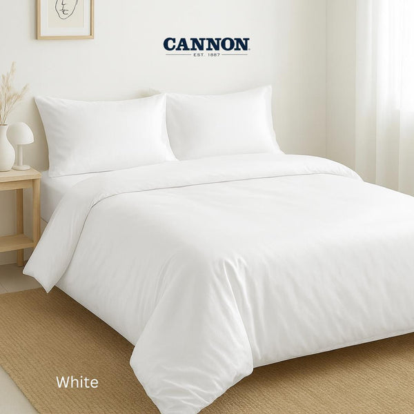 CANNON 100% COTTON BED SET SOLID 220 THREAD COUNT