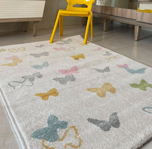 GIOVANI CARPET GREY BUTTERFLY 80X150CM