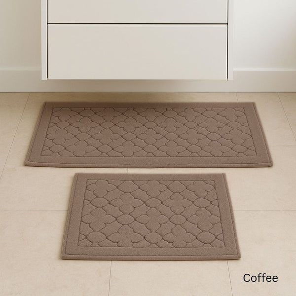 FLOWER 100% COTTON BATHMAT SET 2 PIECES