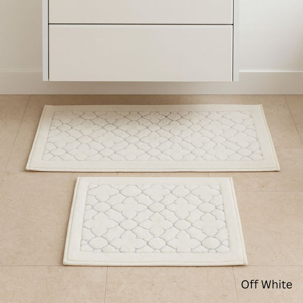 FLOWER 100% COTTON BATHMAT SET 2 PIECES