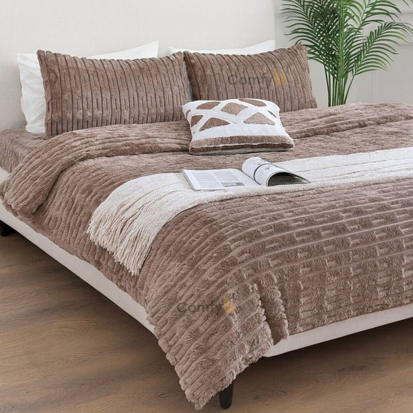 COMFYB YAKIR FLANNEL DUVET COVER SET