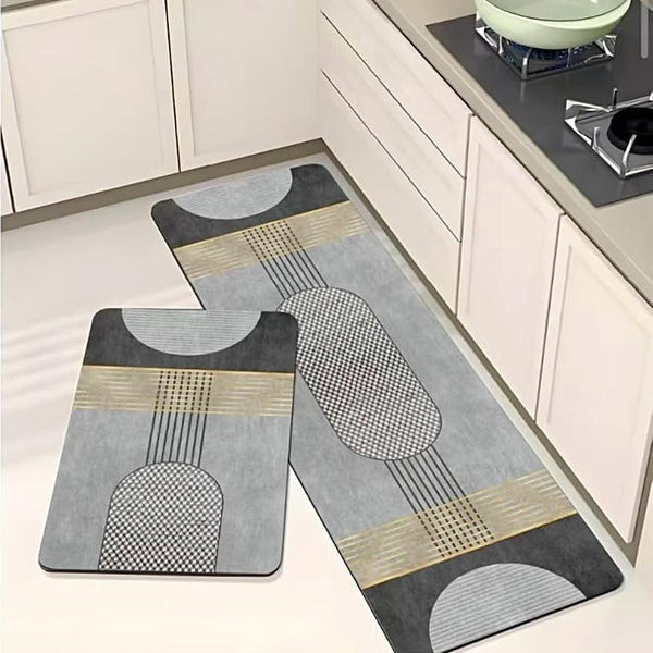 ANTISLIP RUBBER KITCHEN MAT SET 2 PIECES SHAD