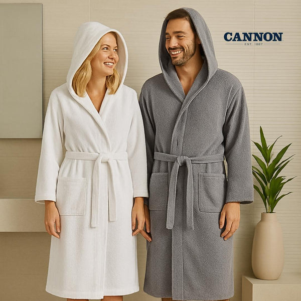 CANNON 100% COTTON BATHROBE SINGLE HOODED