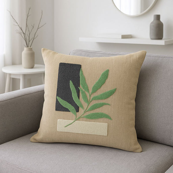 EMBROIDERED CUSHION COVER 42X42CM DY