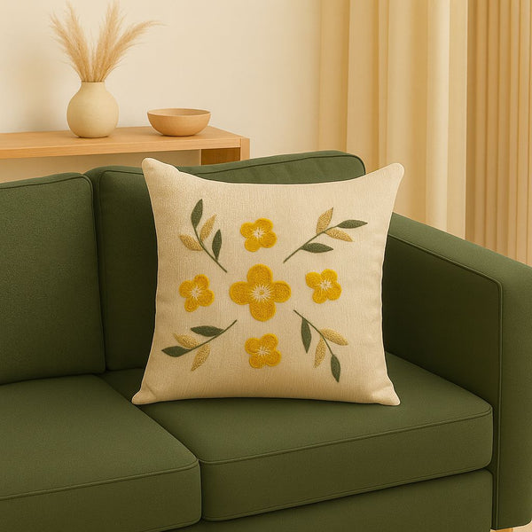 EMBROIDERED CUSHION COVER 42X42CM DI