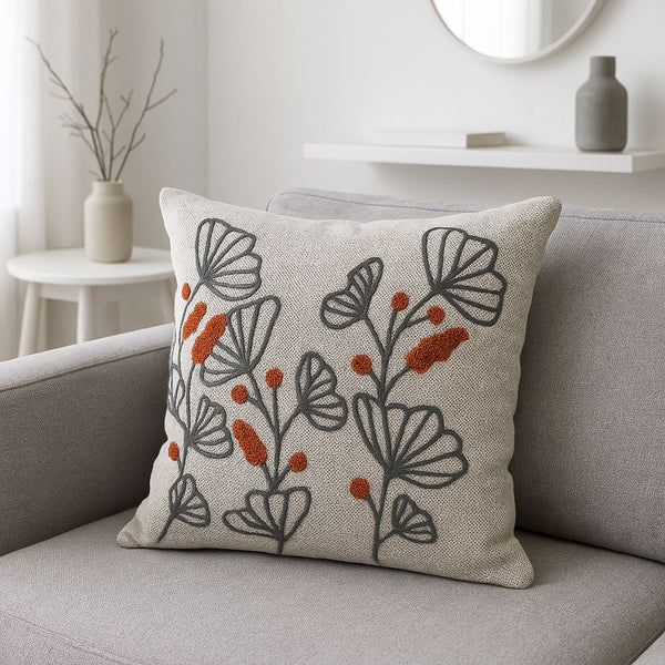EMBROIDERED CUSHION COVER 42X42CM DZ