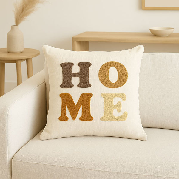 EMBROIDERED CUSHION COVER 42X42CM DW