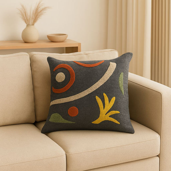 EMBROIDERED CUSHION COVER 42X42CM DN