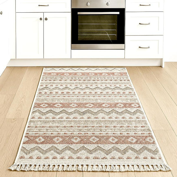 BELLA CARPET WITH TASSELS TERRA