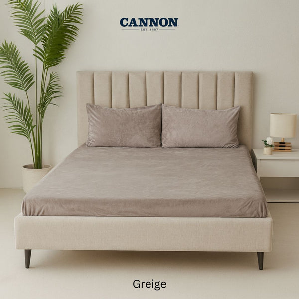 CANNON PLUSH FITTED SHEET SETS SOLID