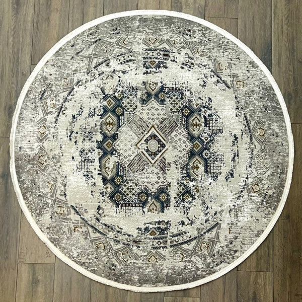 ROUND CARPET 160X160CM QUANTUM 07 GREY