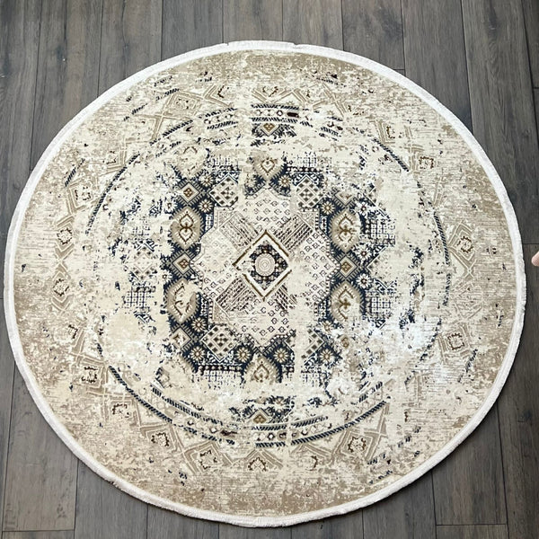 ROUND CARPET 160X160CM QUANTUM 07 BEIGE