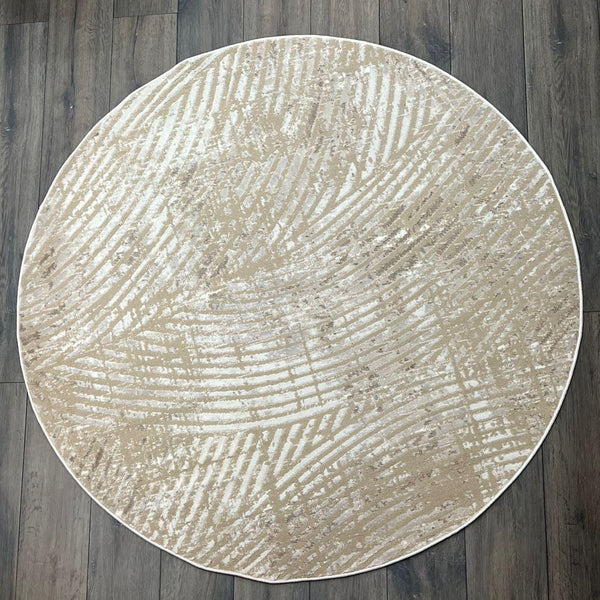 ROUND CARPET ALAMO 02 BEIGE