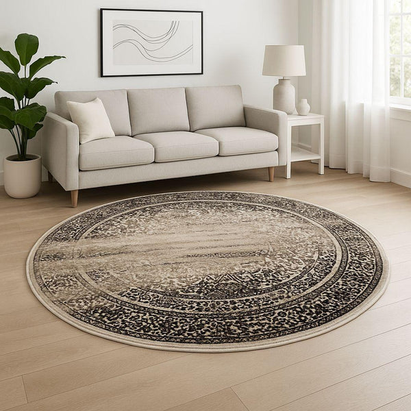 ROUND CARPET 160X160CM MARTA 01 BROWN