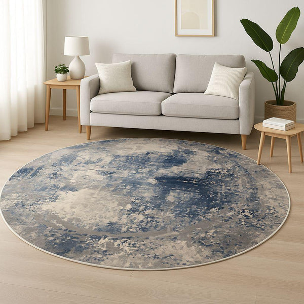 ROUND CARPET 200X200CM ALAMO BLUE