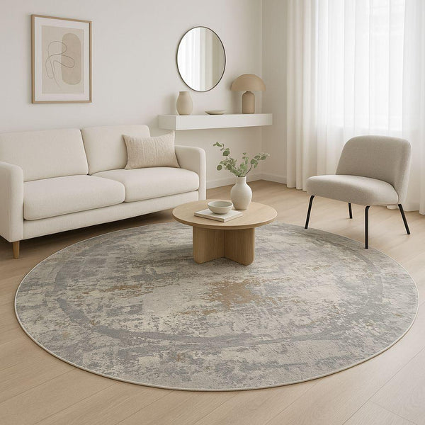 ROUND CARPET 200X200CM ALAMO BEIGE