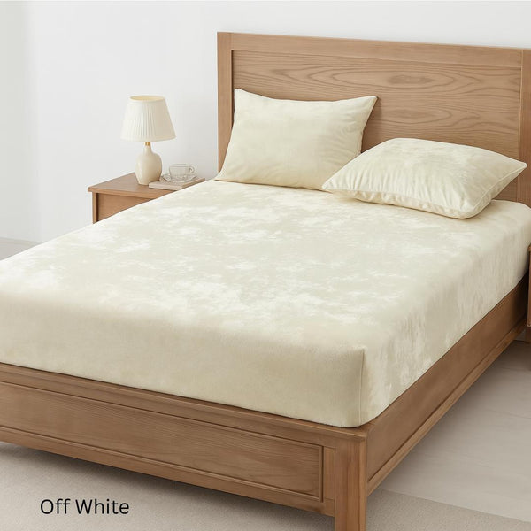 COMFYB FLANNEL FITTED SHEET SETS SOLID