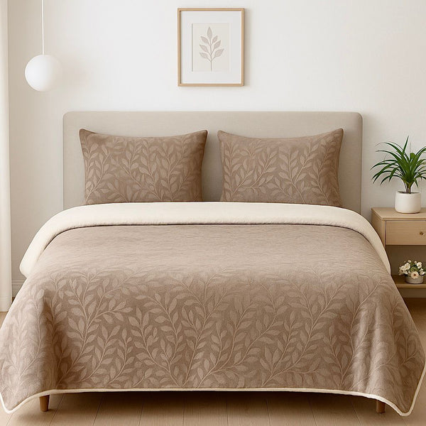 LEAVES FLANNEL FUR DUVET COVER SETS