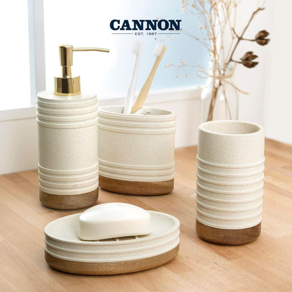CANNON RESIN BATHROOM SET 4 PIECES MARSON