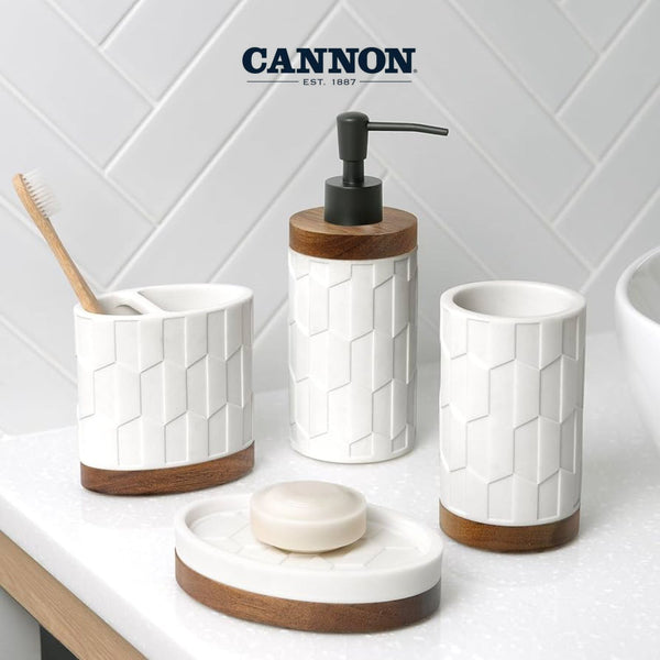CANNON RESIN BATHROOM SET 4 PIECES SARASOTA