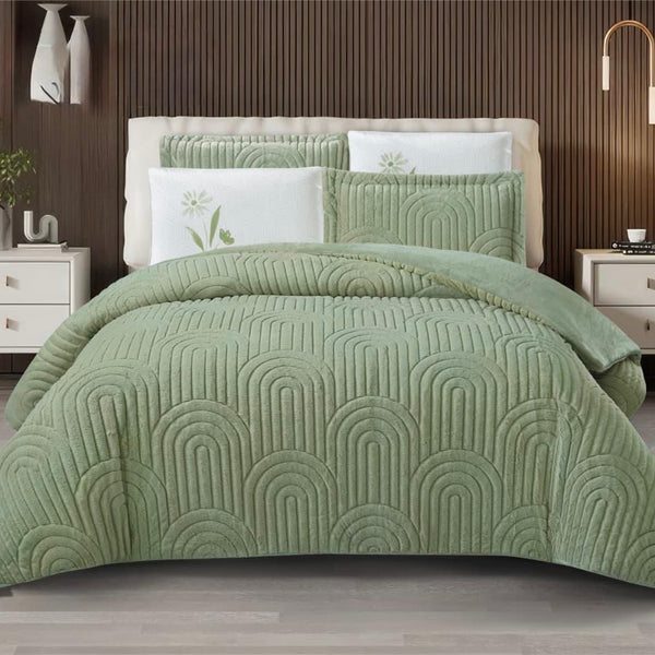 ALIANA EMBROIDERED RABBIT COMFORTER SET 5 PIECES