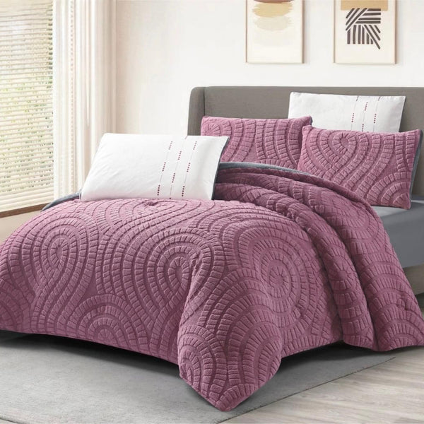 AMBER EMBROIDERED RABBIT COMFORTER SET 5 PIECES