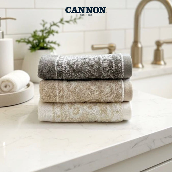 CANNON 100% COTTON EMBROIDERED TOWEL