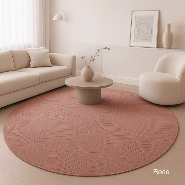 FUR CARPET SHERPA RAINBOW ROUND 160X160CM