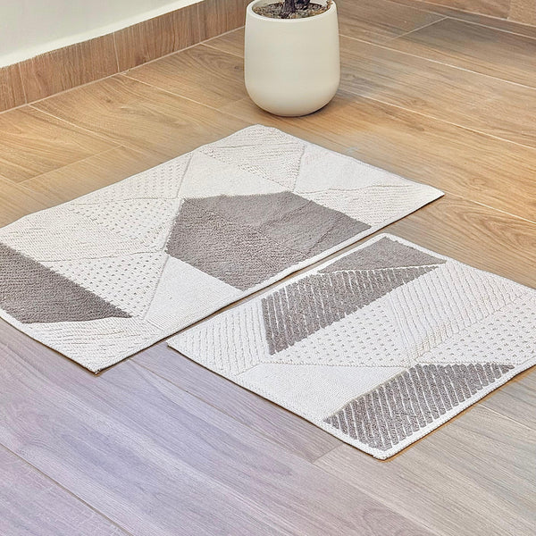 BOUCLE 100% COTTON BATHMAT SET 2 PIECES AL