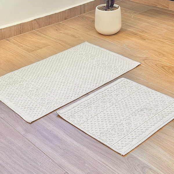 BOUCLE 100% COTTON BATHMAT SET 2 PIECES AY