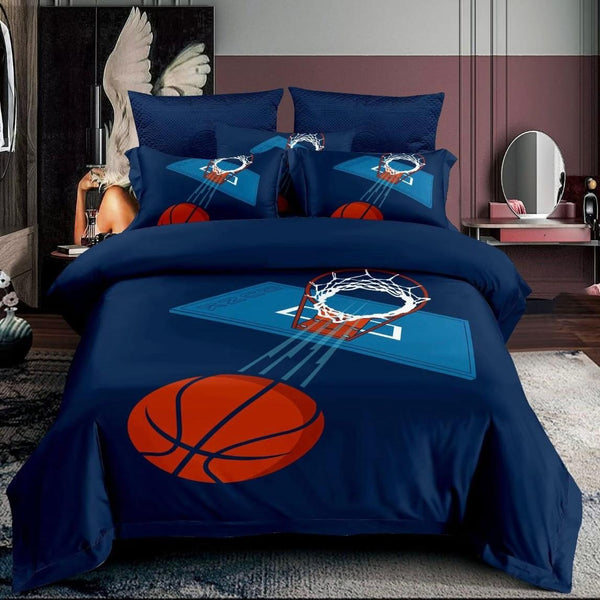 DESI MICROFIBER KIDS DUVET COVER SET 4 PIECES BASKETBALL