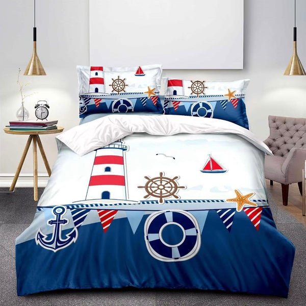 DESI MICROFIBER KIDS DUVET COVER SET 4 PIECES NAUTICAL