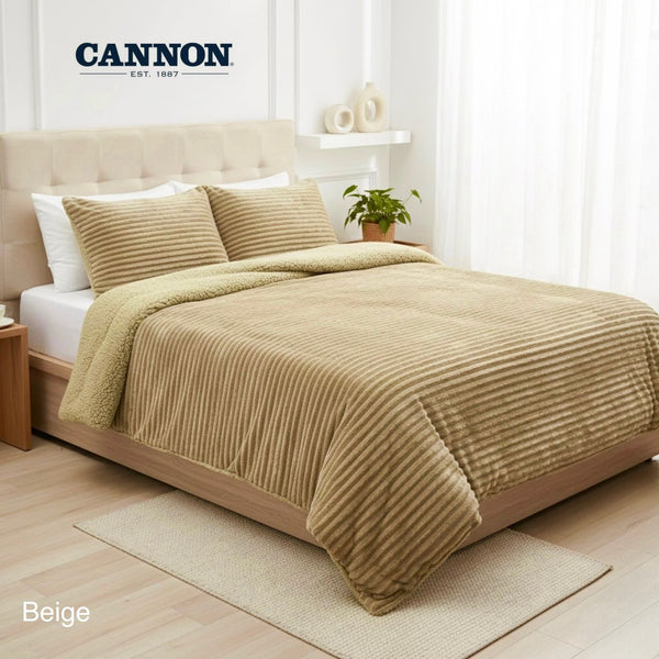 CANNON ULTRA PLUSH RIBBED SHERPA SET