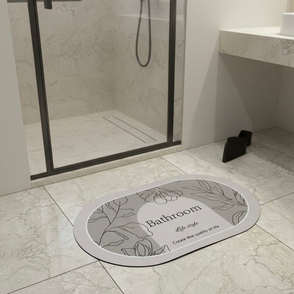 ANTI-SLIP BATHMAT 50X80CM BATHROOM FLORAL