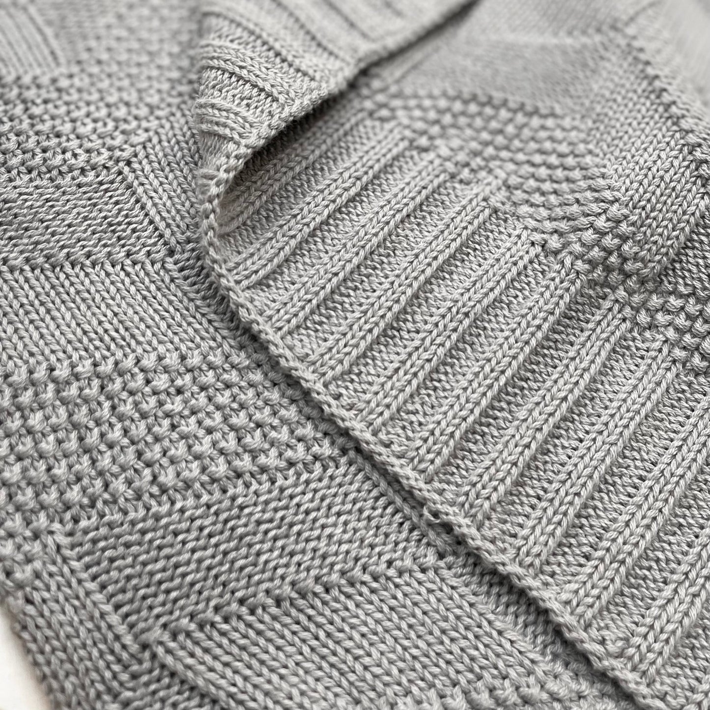 CANNON WOVEN KNITTED MELTA THROW BLANKET GREY
