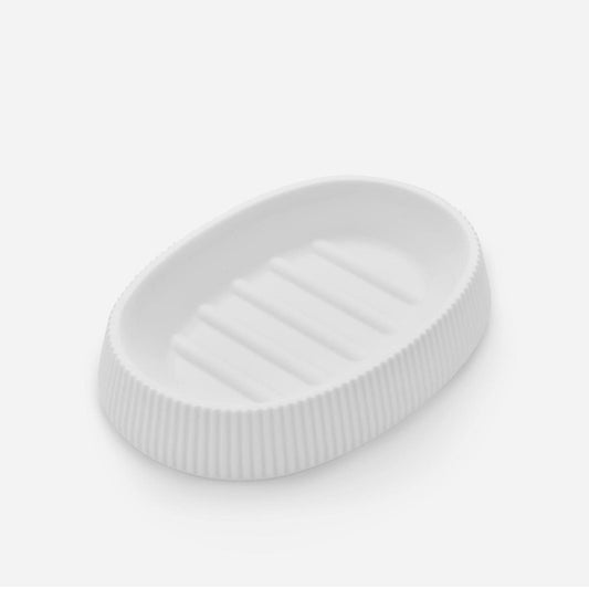 OKY STRIPED OVAL SOAP DISH 1 PIECE
