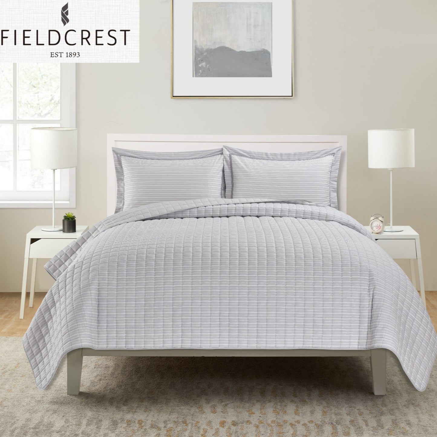 FIELDCREST 100% COTTON BEDSPREAD SOLID BY CANNON