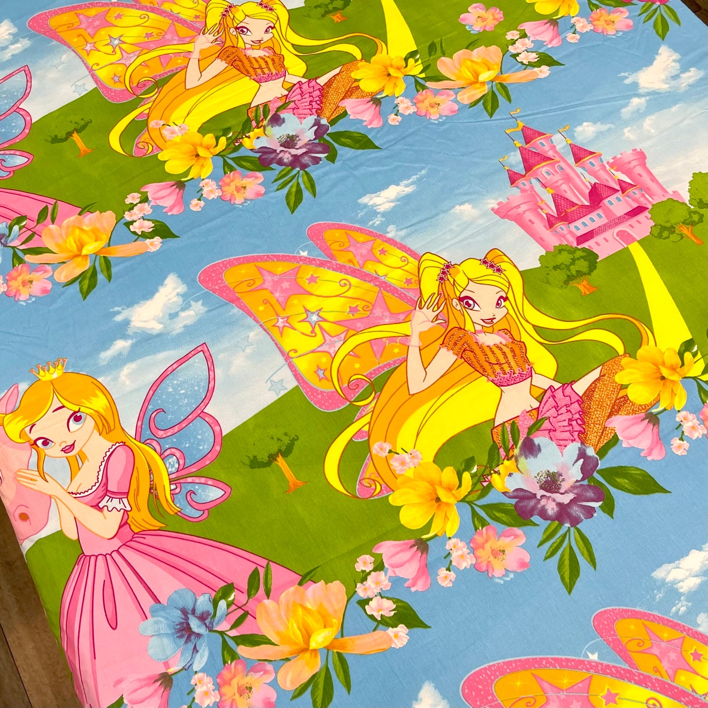 COMFYB 100% COTTON KIDS FITTED SHEET PRINCESS & UNICORN
