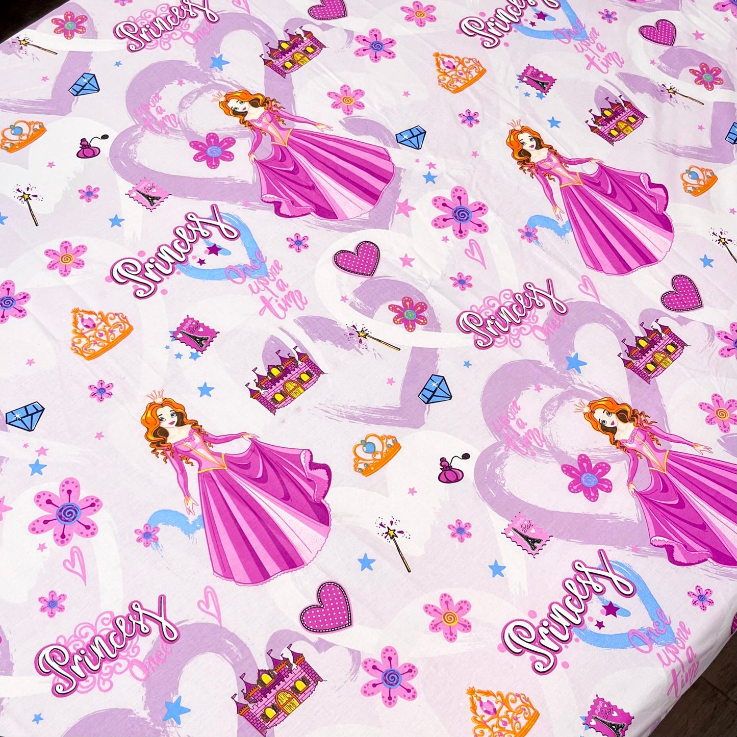 COMFYB 100% COTTON KIDS FITTED SHEET PRINCESS