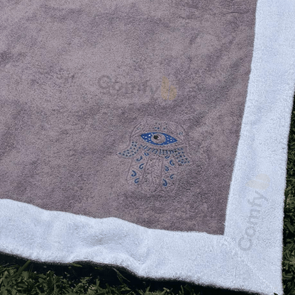 CANNON EVIL EYE 100% COTTON BEACH TOWEL LAVENDER