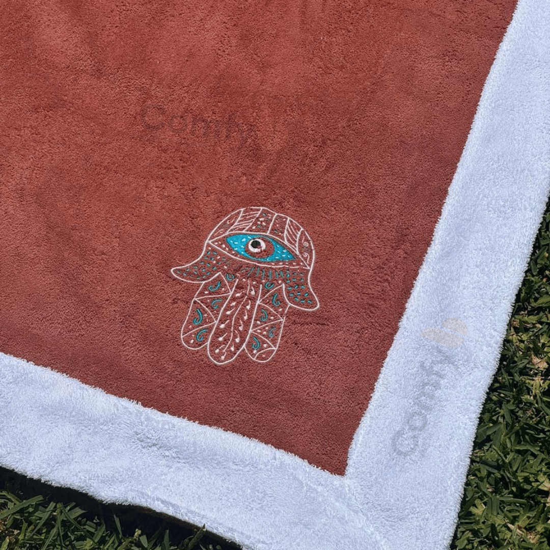 CANNON EVIL EYE 100% COTTON BEACH TOWEL BRICK