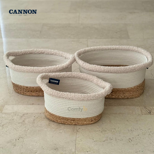 CANNON FUR STORAGE OVAL BASKET 3-PIECE