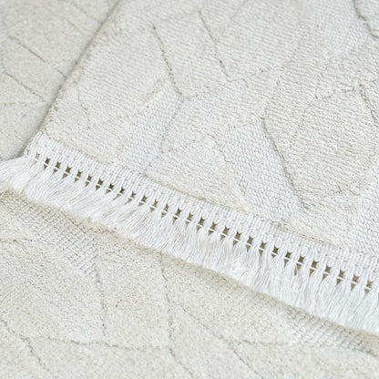 SQUARE BATHMAT SET 2-PIECE WITH TASSELS