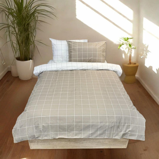 COMFYB 100% COTTON REVERSIBLE BED SET SQUARE