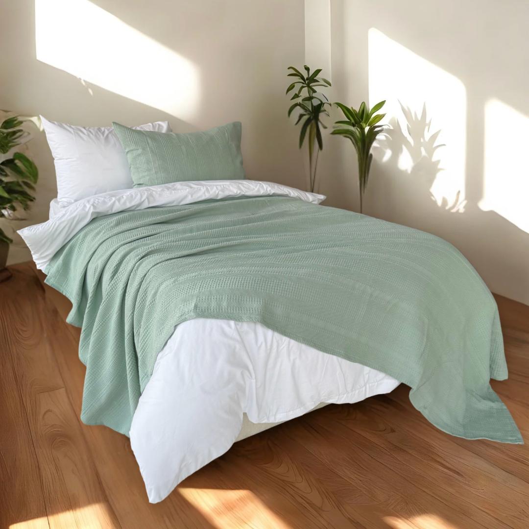 COMFYB 100% COTTON SOLID PIKE BLANKET