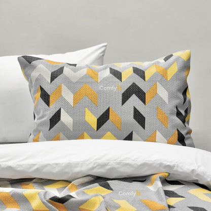 COMFYB 100% COTTON PRINTED PIKE BLANKET YELLOW