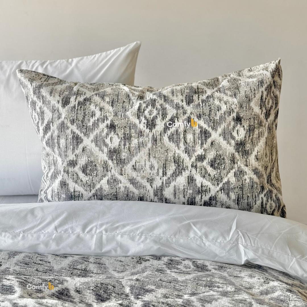 COMFYB 100% COTTON PRINTED PIKE PILLOWCASES DIAMOND 2 PIECES