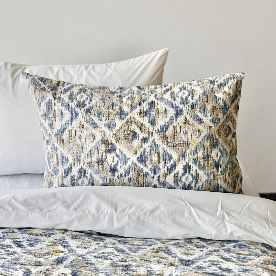 COMFYB 100% COTTON PRINTED PIKE PILLOWCASES DIAMOND 2 PIECES